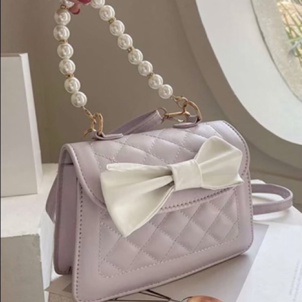 Purple Quilted Satchel